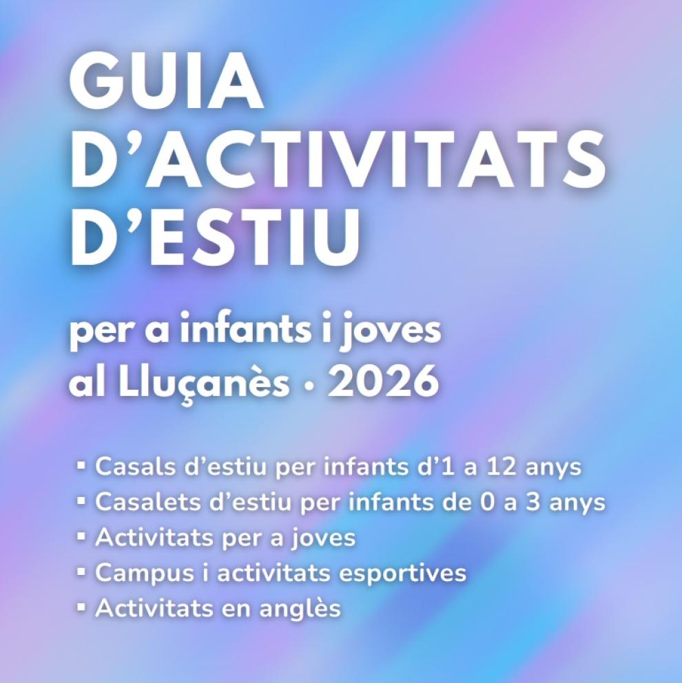 Guia d'Activitats d'Estiu per a infants i joves del Lluçanès 2026
